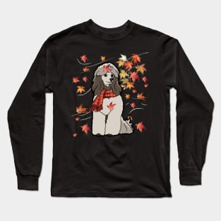 Maple Dog Leaf Fall Hello Autumn Funny Chihuahua Lover Long Sleeve T-Shirt